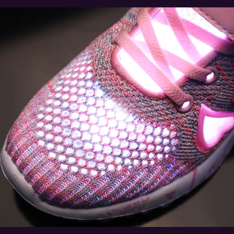 Girls Casual Shoes Light Mesh Sneakers Kids Summer Children Spring Autumn Tenis Cute Sport Cartoon Female Running Sock Footwear.