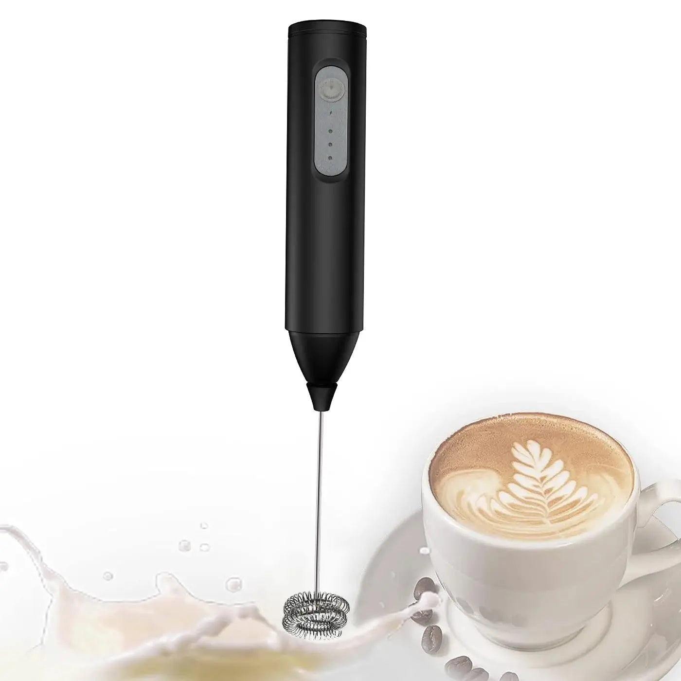 MINI Milk Frother USB Rechargeable 3 Speeds Foam Maker Coffee Whisk Mixer Electric Handle Blender Egg Beater.