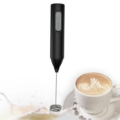 MINI Milk Frother USB Rechargeable 3 Speeds Foam Maker Coffee Whisk Mixer Electric Handle Blender Egg Beater.