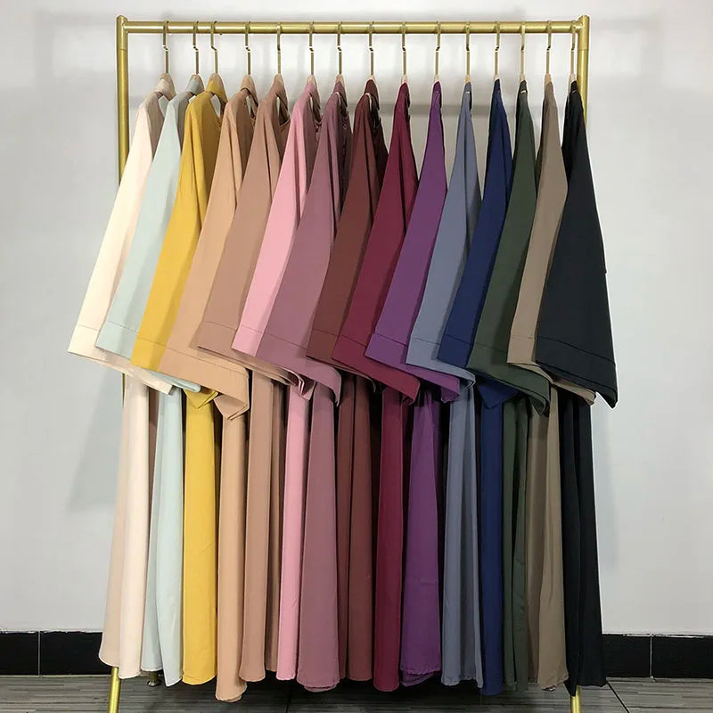 15 Colors Basic Plain Nida Abaya With Free Belt High Quality Muslim Women Modest Simple Dress EID Ramadan Islamic Clothing.
