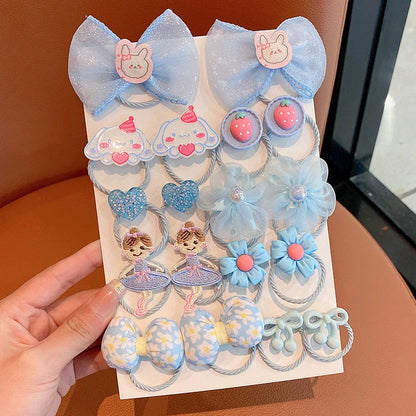 Flower Bow Tie Leather Band Headband Sweet Hair Accessories Baby Does Not Hurt Hair Lovely Headwear Hair Loop