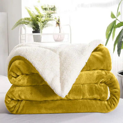 Sherpa Fleece Blanket Reversible Soft Fluffy Warm Large Sofa Bed Throw Blankets.