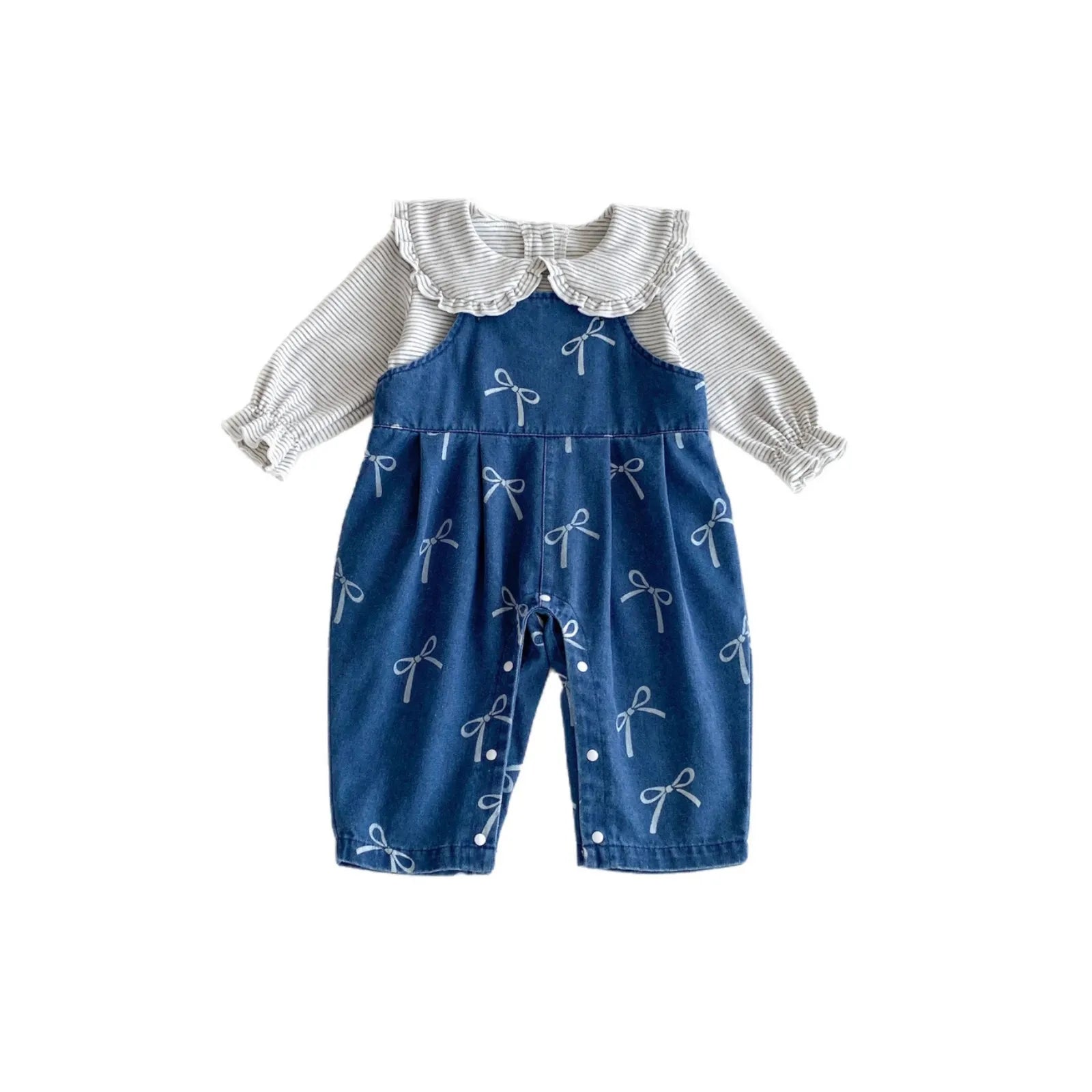 Baby Kleidung Herbst Neue Set, Kinder Koreanische Denim Overalls Zwei-stück Set, Ein Jahr Altes Baby Herbst Outfit.
