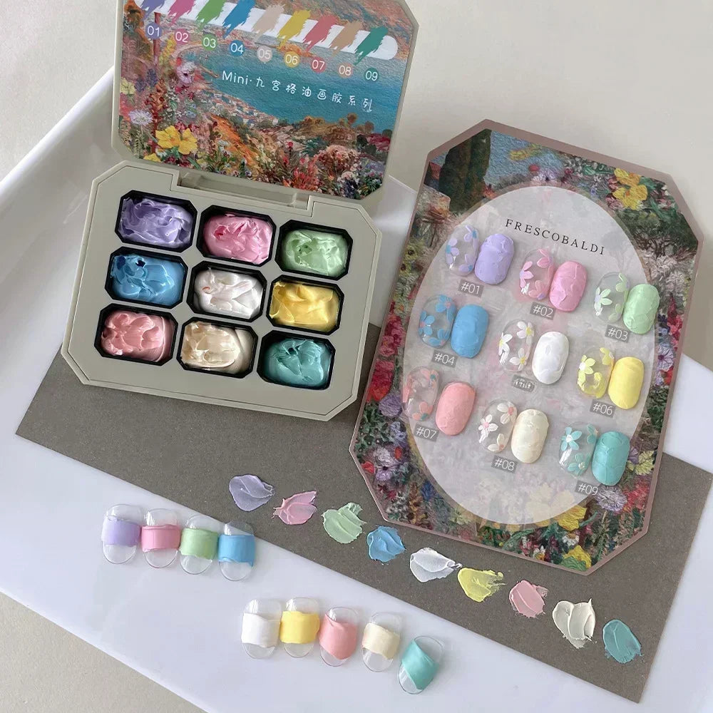 Nail Art UV Oil Paintting Gel for Nails DIY Carve Patterns 3D UV Texture Gel Carving Flowers Accessories for Manicure Tools.