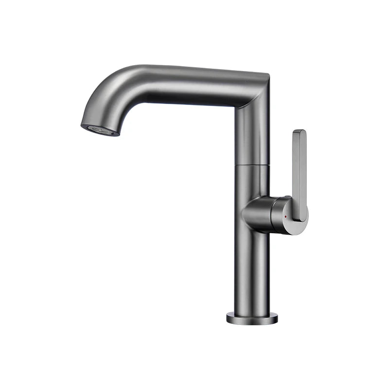 VGX Bathroom Faucets Stainless Steel Basin Mixer Sink Faucet Gourmet Washbasin Tapware Hot Cold Water Tap Brushed Gold Grey