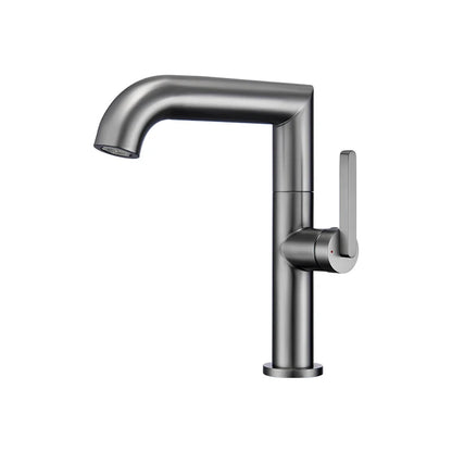 VGX Bathroom Faucets Stainless Steel Basin Mixer Sink Faucet Gourmet Washbasin Tapware Hot Cold Water Tap Brushed Gold Grey