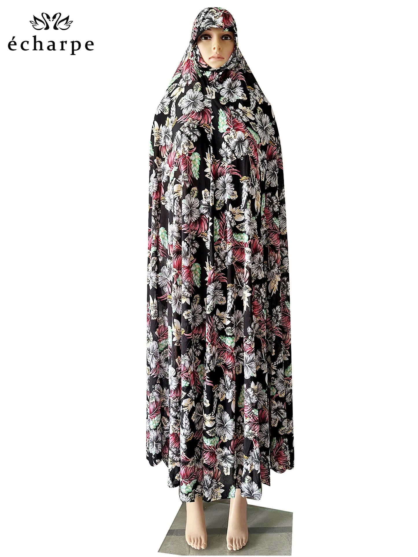 6XL Ramadan Muslim Pullover Sleeveless Dress Women Prayer Garment Arab Jibab Dubai Abaya Islamic Femmel Khimar Worship Robe