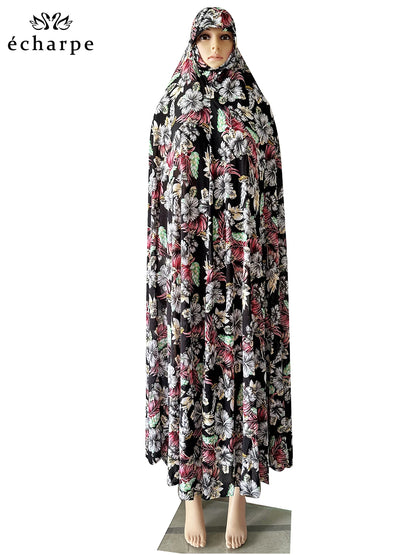 6XL Ramadan Muslim Pullover Sleeveless Dress Women Prayer Garment Arab Jibab Dubai Abaya Islamic Femmel Khimar Worship Robe