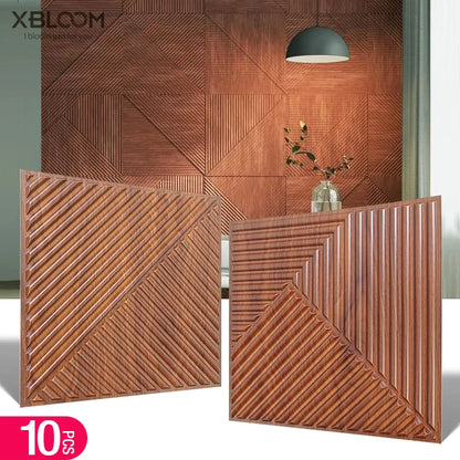 10pcs Diamond Design Decorated 3D Wallpanel, 30cmx30cm Matte White/Black/Golden, Diy Home Decoration Wallboard Wall stickers