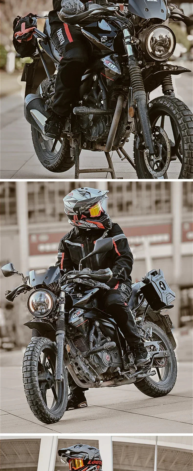 HVA Waterproof Motorcycle Jacket Men's Racing Suit Removable Liner Warm Autumn and Winter Motorcycle Jacket Suit Anti-fall Suit.