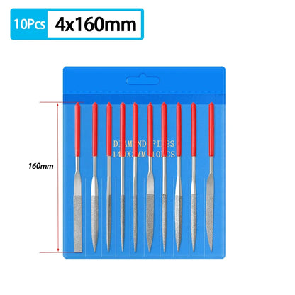 Diamant-Mini-Nadelfeilen-Set für Zimmerei, Schmuck, Stein, Glas, Metall, Keramik, Politur, Schnitzerei, DIY, Handwerk, Holzbearbeitung, Handwerkzeuge