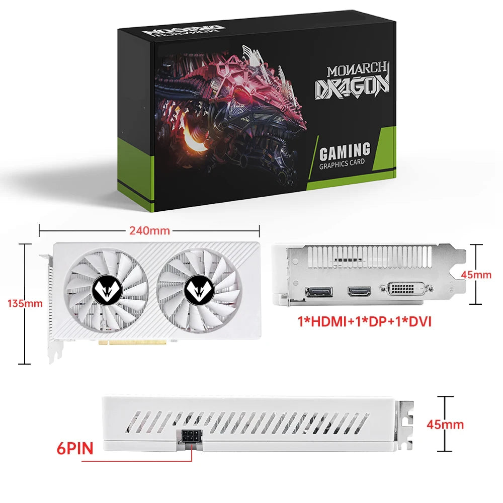 SOYO Graphics Cards Radeon RX580 8G GDDR5 Memory Video Gaming Card PCIE3.0x16 GPU Desktop Computer Components AMD RX 580 8G.