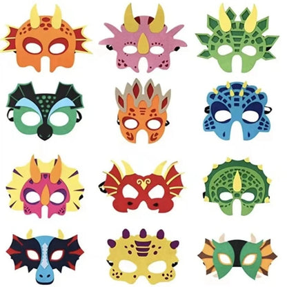 Dinosaurier Dekoration Party Supplies Glas Maske Kuchen Topper Banner PVC Stroh Papa Kreis Geschenktüten Dinosaurier Tier Gefälligkeiten Liefert.