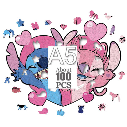 Cartoon animal wooden puzzle Film elements figure Popular classics wood jigsaws for adult kids Educational toy