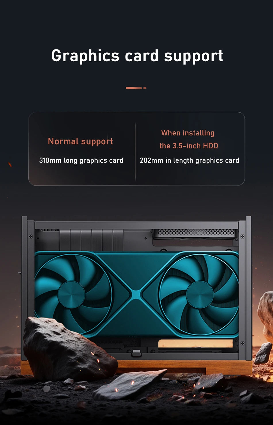 Jonsbo T9 Aluminum Alloy ITX Chassis Computer Desktop Host Shell Type-C 11L Small PC Case With PCIE 4.0 GPU Adapter Cable.