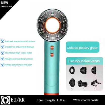 High-speed electric professional hair dryer negative ion hair care fast drying large wind power silent air blower hair dryer.