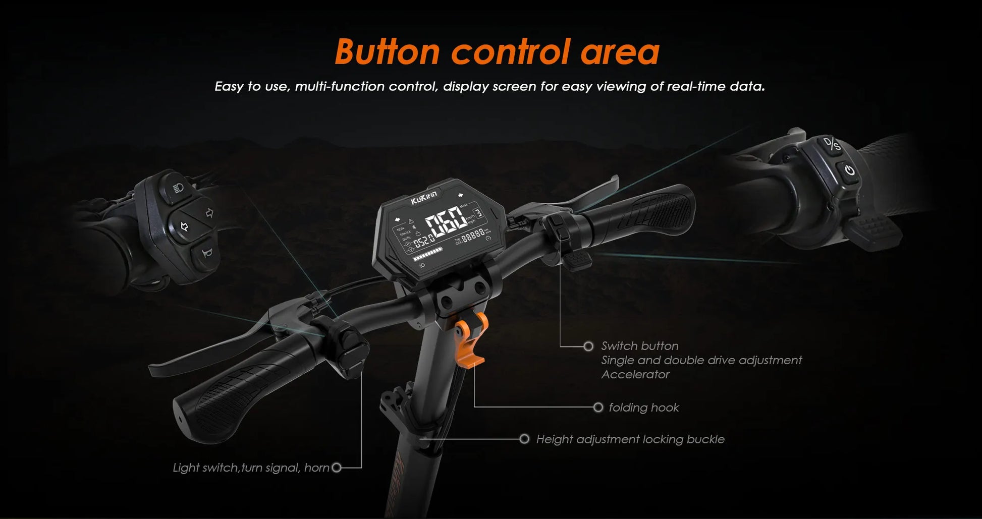 KuKirin G2 Master Electric Scooter 1000W*2 Dual Motor 52V 20.8Ah 60km/h Max Speed Front&Rear Disc Brake Hydraulic Shock Absorber.