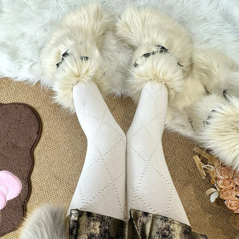 10D Thin Jacquard Knitted Pantyhose Women Tights Skinny Leggings 2025 Autumn Winter Basic Pantyhose Y2K Leggings