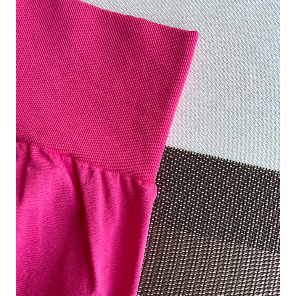 TKITK Solid Leggings Women Seamless Sports  Scrunch Bum Tights cycling shark pants Yoga shorts Gym navigation nv Workout wear.