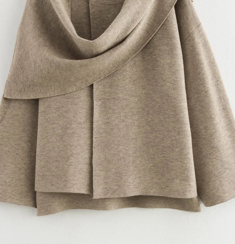 MUJER Plüsch-Wintermäntel für Damen, asymmetrischer Schal, Halbsaison-Jacke für Damen, Parkas, langärmelig, gepolsterter Mantel, Damenjacke.