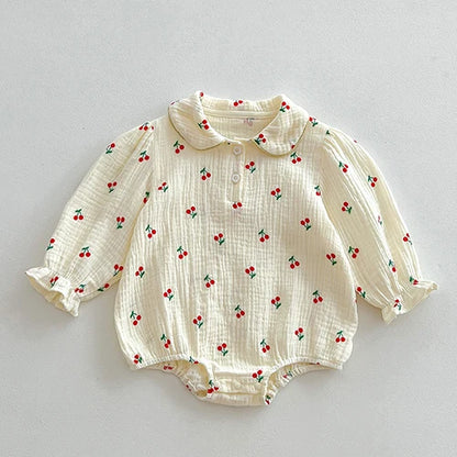 Herbst Frühling Infant Baby Mädchen Bodys + Hut Baumwolle Langarm Blumen Druck Neugeborenen Baby Mädchen Overall Baby Mädchen Kleidung