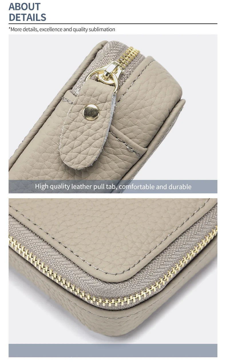 Lipsticks Case with Built-In Mirror Mini Cosmetic Bag Zipper Makeup Organizer Coin Pouch Travel Contact Lens Case Lipstick Purse.