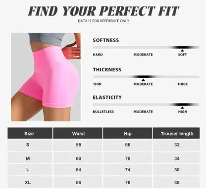 Impact Shorts Low Ribbed Band Gym Scrunch Women Sports Shorts Fitness Biker Short Workout Yoga Running Seamless Leggings.