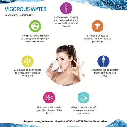 Household Filter Kettle with 3 Filter Device Alkaline Activated Carbon Water Purifier and Timer Clean Non-toxic Filter Wate 3.5L.