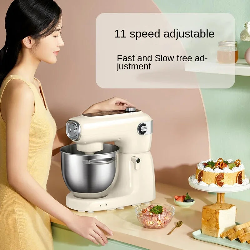 Premium Food Mixer with Dual Blades, Automatic Kneading Large Touchscreen and DC Motor for Quiet Operation 220V.