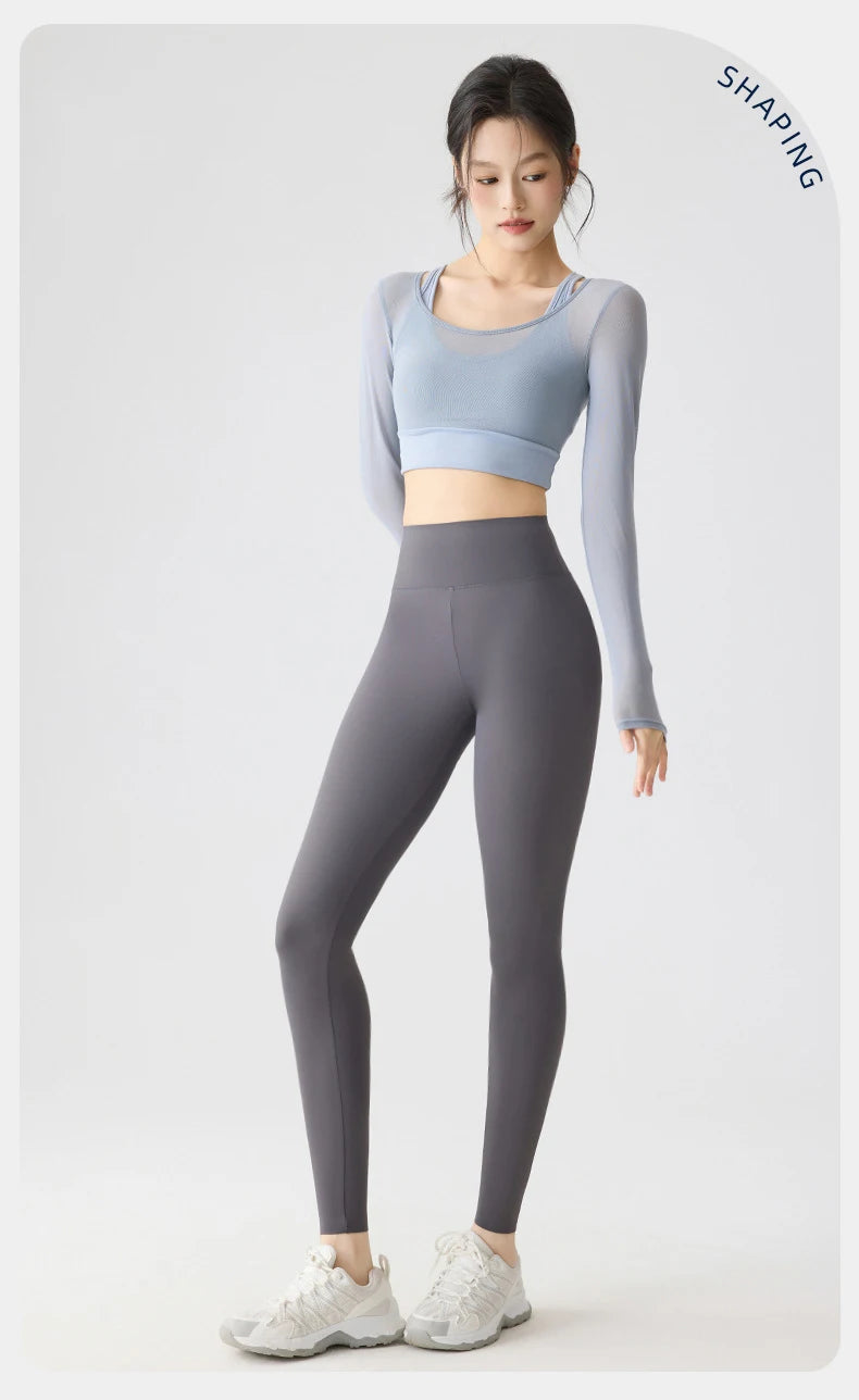 BIVIGAOS Spring Summer Multi Colored Thin Casual Fashion Sharkskin Leggings Women High Waist Tight Sport Cycling Fitness Legging