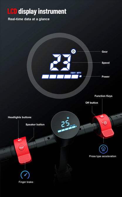 HUANCI X6 electric scooter 36V 7.5A Foldable E-Scooter 350W escooter 25km range e scooter kick scooter electric for adults kids.
