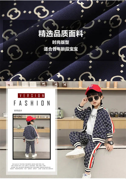 Spring Autumn Boys Clothing Sets Kids Fashion Cotton Coats+Pants 2pcs Tracksuits For Baby Children Sports Suits Toddler 2-12T.