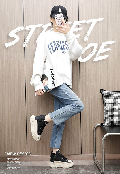 2025 New Women Sneakers Luxury Fashion High Top Women Boots Platform Casual Shoes Outdoor Running Shoes for Women Tenis De Mujer.