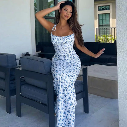 Hawthaw Frauen elegante Abend Streetwear Urlaub Bodycon langes Kleid 2024 Sommerkleid ung Großhandel Artikel für Geschäft d248395g.