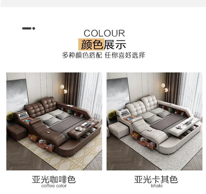 Master Under Storage Doppelbett Ästhetisches Master Nordic Multifunktionales Schlafzimmer Bettgestell Modernes Design Cama Casal Möbel