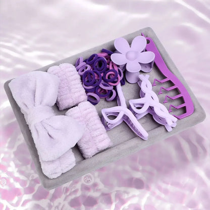 58-Piece Hair Accessories Set Butterfly End Hair Ties Shark Clip Flower Hair Grips Hair Bands Hair Accessories for Women Girls.