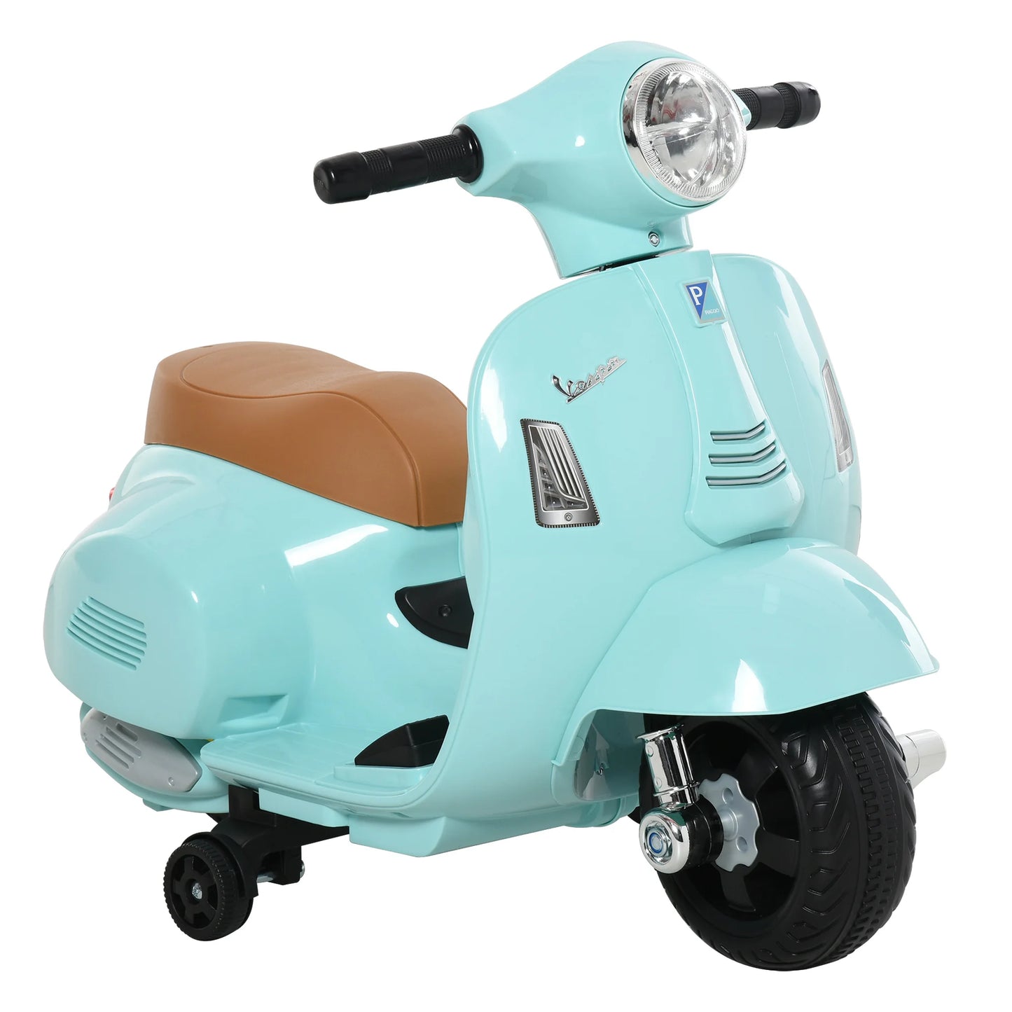 Homcom Vespa Electric Motorcycle for Children 18-36 Months with Headlight Horn 66.5X38X52Cm.