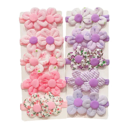Colorful Flower High Elasticity No-Damage Towel Ring for Girls Cute Baby Hair Ties Comfortable Soft Hair Bands for Kids.