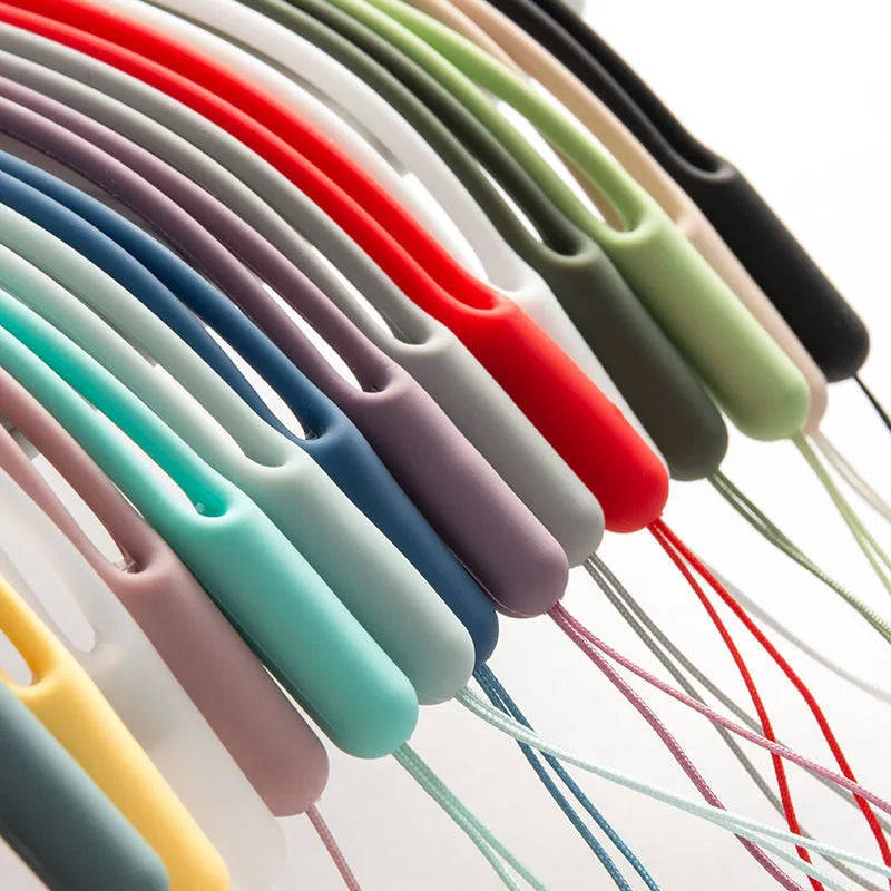 Silicone Wrist Straps Mobile Phone Strap Charms Cute Lanyards for Iphone Strap Camera Keys Cord Lanyard Key Chains Hanging Rope.