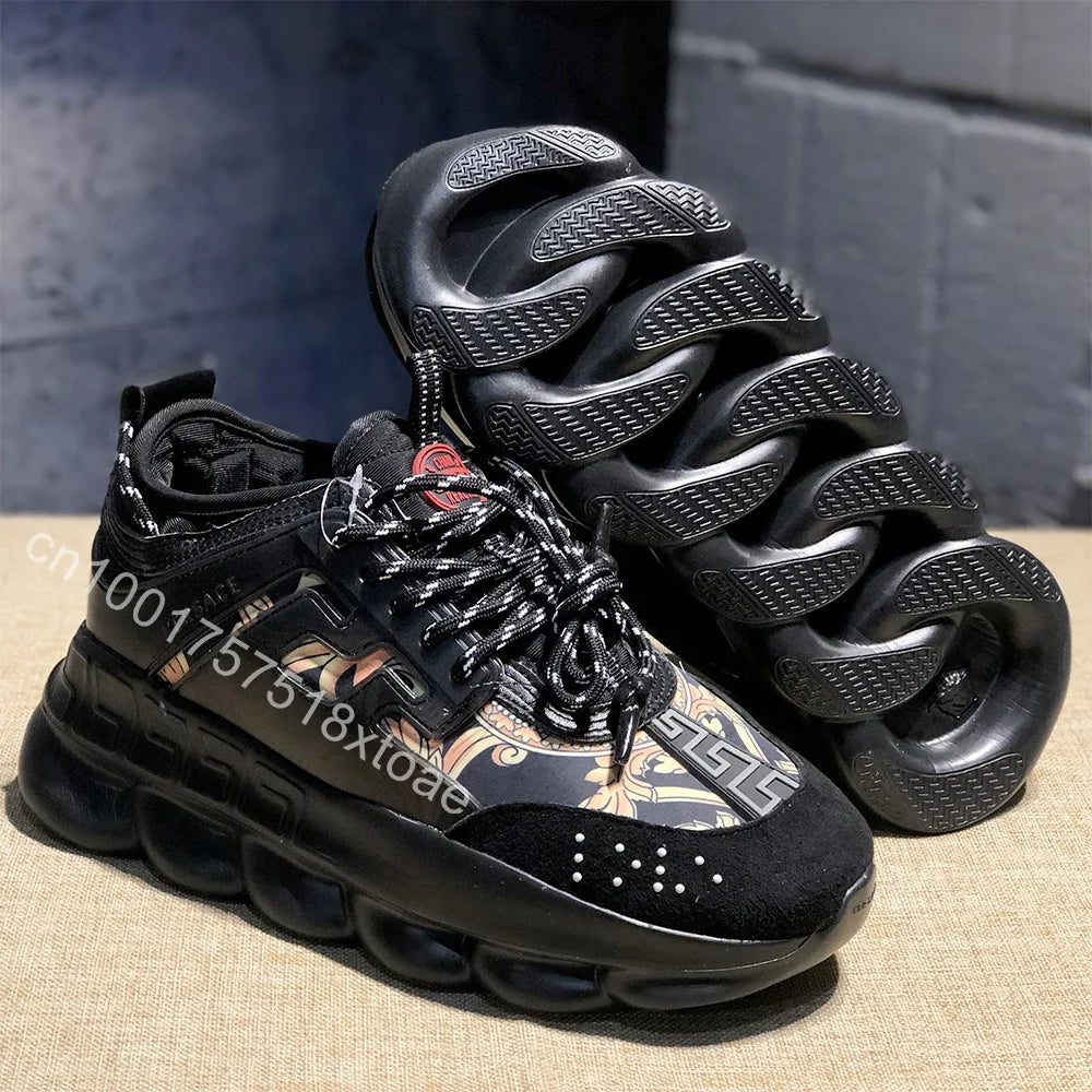 Luxus-Outdoor-Freizeitschuhe der Größe 36–45 für Männer und Frauen, modische Freizeit-Turnschuhe, Herbst-Winter, dicker Boden, niedrige Sportschuhe.