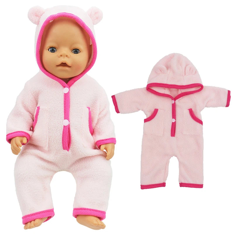 40 cm reborn baby doll bathrobe for 17 inch bebe doll clothes children gift toys wear.