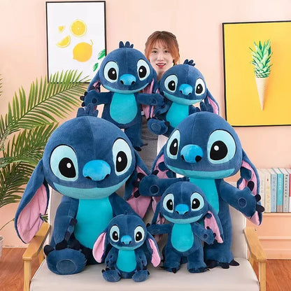 35-80CM Disney Lilo & Stitch Doll Cartoon Angel Plush Toy Cute Anime Soft Stuffed Kawaii Companion Children's Birthday Gift.