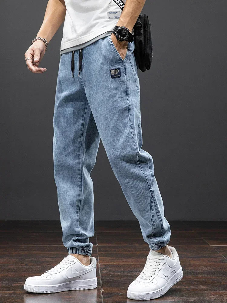 Spring Summer Jeans Men Fashion Tapered Harem Denim Pants Casual Jogger Baggy Jean Trousers Male Plus Size 5XL Streetwear.