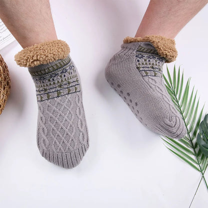 1 Pair Warm Winter Non-slip Floor Socks Women Men Snow Socks Sleep Carpet Socks Slippers Comfortable Soft Non-slip Yoga Socks.