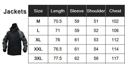 Tactical Waterproof Sets Men Wear Resistant Combat Training Suit Outdoor Multi-pocket Uniform Airsoft Camping Hiking Tracksuit.