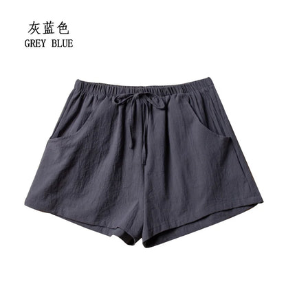 Summer Cotton Linen Shorts Women High Waist Oversize Shorts Short Pants Women Fashion Casual Sports Shorts Female S-XL