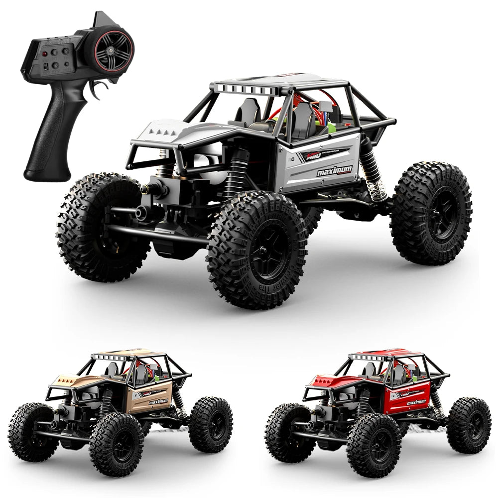 1/18 RC Climbing Car 4WD Off-road Remote Control Vehicle RTR Rock Crawler Big-wheel 4x4 Electric Truck Model Toys for Kids.