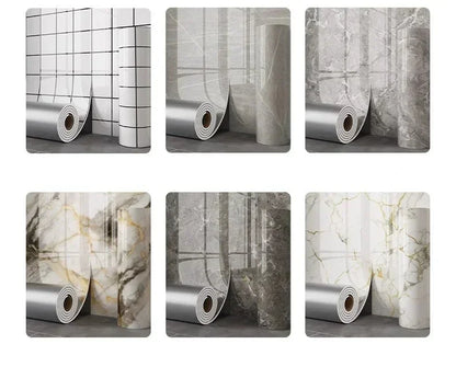 Marble Peel and Stick Wall Panels Removable Self-Adhesive Wallpaper for Kitchen Bathrooms Showers and Flooring Living Room Decor