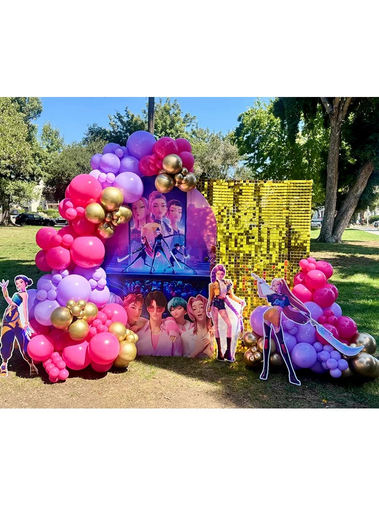 Kpop Dämonenjäger Themen Mädchen Geburtstag Luftballons Dekoration Anzahl Ballon Partyzubehör Babyparty Film Halloween Ballon.