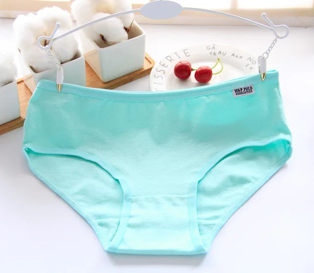 7Pcs Panties for Women Cotton Underwear Plus Size Sexy Briefs Girls Breathable Soft Lingerie Female Cute Solid Color Underpants.